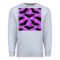 Heather Grey halloween bat and stars seamless pattern Premium Sweatshirt - BundleAndBundleShop