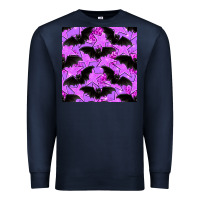 Navy halloween bat and stars seamless pattern Premium Sweatshirt - BundleAndBundleShop