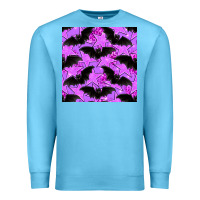 Ocean Blue halloween bat and stars seamless pattern Premium Sweatshirt - BundleAndBundleShop