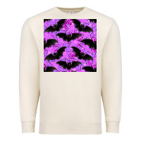 Sandshell halloween bat and stars seamless pattern Premium Sweatshirt - BundleAndBundleShop