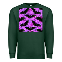 Sports Green halloween bat and stars seamless pattern Premium Sweatshirt - BundleAndBundleShop