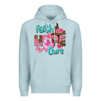Blue Mist Faith hope cure Breast Cancer Premium Hoodie - FaDigitalArtStudio