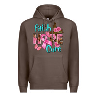 Coffee Faith hope cure Breast Cancer Premium Hoodie - FaDigitalArtStudio