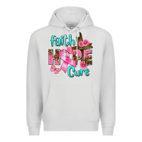 Dove Grey Faith hope cure Breast Cancer Premium Hoodie - FaDigitalArtStudio