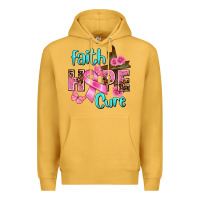Mustard Faith hope cure Breast Cancer Premium Hoodie - FaDigitalArtStudio