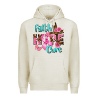 Faith Hope Cure Breast Cancer Premium Hoodie | Teevron