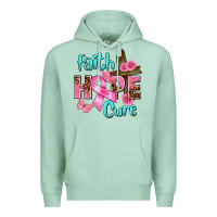 Seafoam Faith hope cure Breast Cancer Premium Hoodie - FaDigitalArtStudio