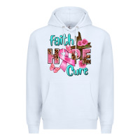 White Faith hope cure Breast Cancer Premium Hoodie - FaDigitalArtStudio