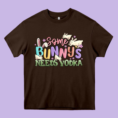 Some Bunnys Needs Vodka Heavy Core Tee Designed By Maliassmallbusiness