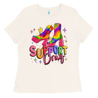 Bone support drag pride Ladies Tee - MaliasSmallBusiness