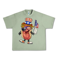 Oil Green 4th of july hot dog Urban Heavy Tee - BarkalooDesign