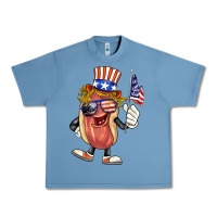 Pebble Blue 4th of july hot dog Urban Heavy Tee - BarkalooDesign