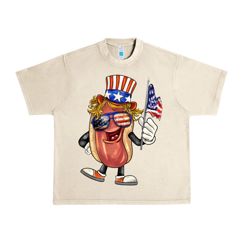 4th Of July Hot Dog Urban Heavy Tee by BarkalooDesign | Teevron