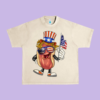 4th Of July Hot Dog Urban Heavy Tee Designed By Barkaloodesign