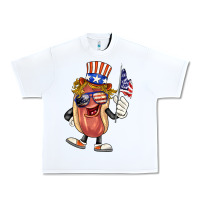 White 4th of july hot dog Urban Heavy Tee - BarkalooDesign