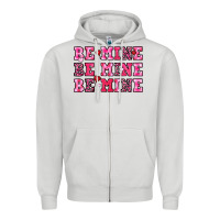 Dove Grey be mine Zipper Hoodie - OliviaCreatesArt