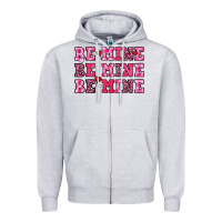 Heather Grey be mine Zipper Hoodie - OliviaCreatesArt