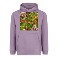 Lavender St. Patrick's Day Horse With Horseshoes Seamless Heavyweight Hoodie - FaDigitalArtStudio