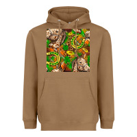 Toasted Coconut St. Patrick's Day Horse With Horseshoes Seamless Heavyweight Hoodie - FaDigitalArtStudio