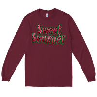 Burgundy sweet summer watermelon Long Sleeve Tee - NancyCooperArtShop