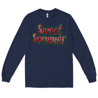 Navy sweet summer watermelon Long Sleeve Tee - NancyCooperArtShop