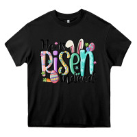 Black he is risen indeed Heavy Core Tee - MaliasSmallBusiness