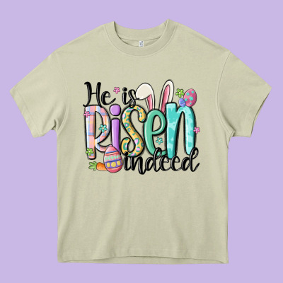 He Is Risen Indeed Heavy Core Tee Designed By Maliassmallbusiness