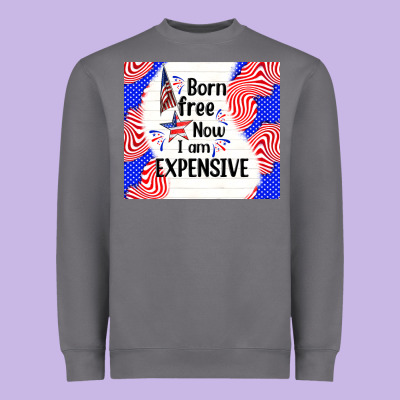 Born Free Now I Am Expensive Heavyweight Sweatshirt Designed By Tumblerdesignbyshophia