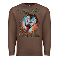 Chestnut Stay Wild Cowgirl Premium Sweatshirt - FaDigitalArtStudio