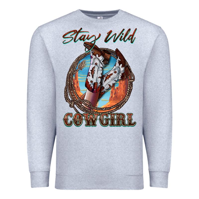 Stay Wild Cowgirl Premium Sweatshirt by FaDigitalArtStudio | Teevron