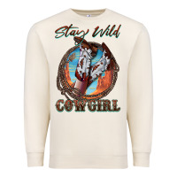 Sandshell Stay Wild Cowgirl Premium Sweatshirt - FaDigitalArtStudio
