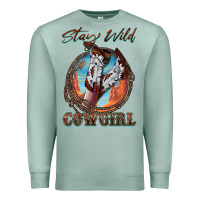 Seafoam Stay Wild Cowgirl Premium Sweatshirt - FaDigitalArtStudio