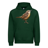 Forest Green Ccarolina Wren Urban Hoodie - LillyAllenDesigns