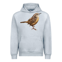 Heather Grey Ccarolina Wren Urban Hoodie - LillyAllenDesigns