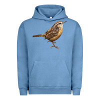 Pigment Pebble Blue Ccarolina Wren Urban Hoodie - LillyAllenDesigns