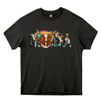 Asphalt longhorn mama Heavy Core Tee - AdoDesignShop