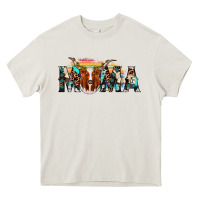 Cream longhorn mama Heavy Core Tee - AdoDesignShop