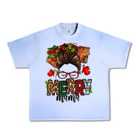 Grape Ice Christmas merry mama messy bun Urban Heavy Tee - Jasminsmagicworld