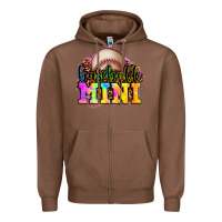 Chestnut baseball mini Zipper Hoodie - OliviaCreatesArt
