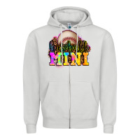 Dove Grey baseball mini Zipper Hoodie - OliviaCreatesArt