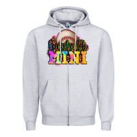 Heather Grey baseball mini Zipper Hoodie - OliviaCreatesArt