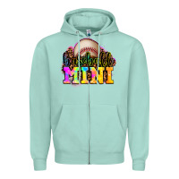 Seafoam baseball mini Zipper Hoodie - OliviaCreatesArt