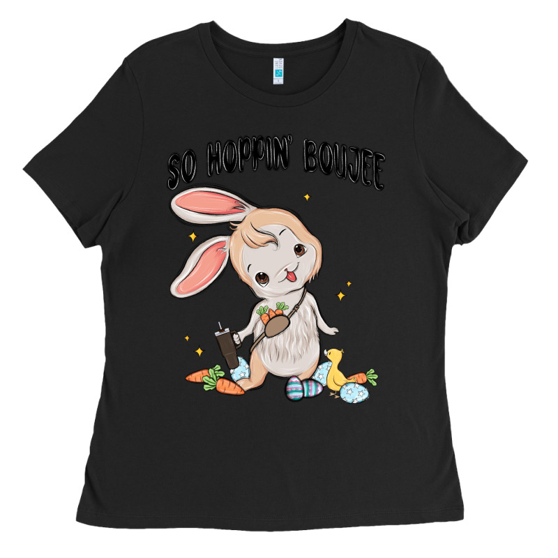 So Hoppin Boujee Easter Bunny  Belt Bag Ins Ladies Tee by MaliasSmallBusiness | Teevron