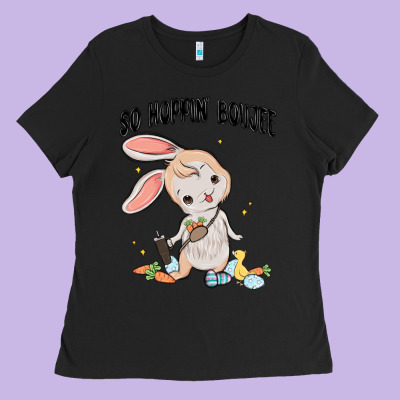 So Hoppin Boujee Easter Bunny  Belt Bag Ins Ladies Tee Designed By Maliassmallbusiness