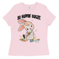 Bubblegum Pink so hoppin boujee easter bunny  belt bag ins Ladies Tee - MaliasSmallBusiness