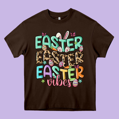 Easter Vibes Heavy Core Tee Designed By Maliassmallbusiness