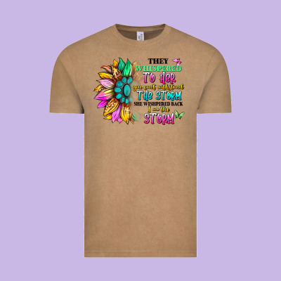 They Whispered To Her You Can't Withstand The Stor Vintage Tee Designed By Artiststas