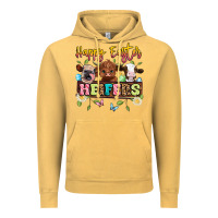 Vintage Mustard happy easter heifers Vintage Hoodie - Artiststas
