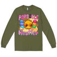 Army Green popsicle hustler Long Sleeve Tee - NancyCooperArtShop