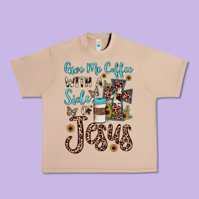 Give Me Coffee With A Side Of Jesus Urban Heavy Tee Designed By Jahusdesignshop